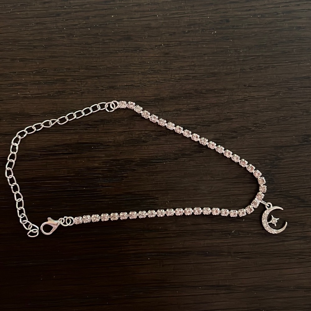 Ankle bracelet Star & Moon pendant